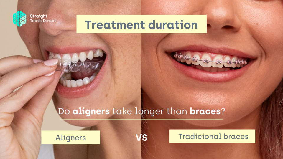 How long do braces take vs. Straight Teeth Direct™ aligners?